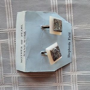 Mother of Pearl  Handwork Shepherds Field Cufflink